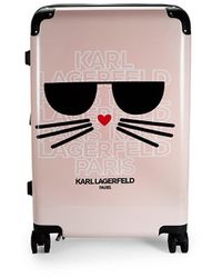 Karl Lagerfeld 24-inch Choupette Spinner Suitcase - Pink