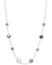Ippolita Wonderland Sterling Silver & Multi Stone Station Necklace - Natural