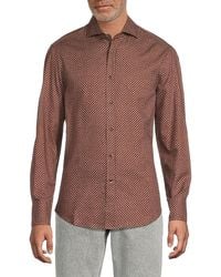 Brunello Cucinelli - Printed Cotton Button-Front Shirt - Lyst