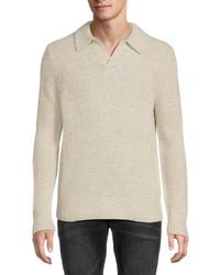 Vince - Cashmere Long-Sleeve Polo Sweater - Lyst