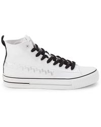 Karl Lagerfeld - Logo Canvas High Top Sneakers - Lyst