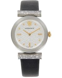 Versace - Regalia 34mm Stainless Steel & Leather Strap Watch - Lyst