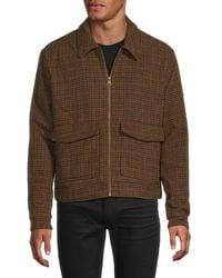 HUNTER - Plaid Wool-Blend Zip Jacket - Lyst