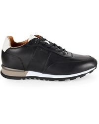 BOSS - Parkour Colorblock Leather Low Top Sneakers - Lyst
