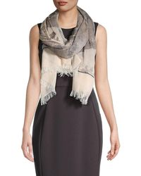 Saachi - Floral Woven Fringe Scarf - Lyst