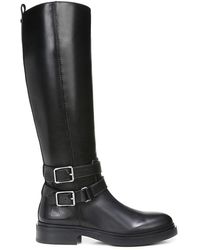 Sam Edelman Freda Leather Riding Boots - Black