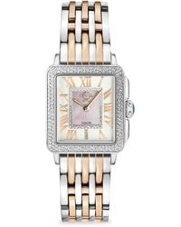 Gv2 - Padova 27mm Ion Plated Two Tone Stainless Steel & Diamond Bracelet Watch - Lyst