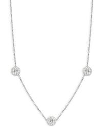 Roberto Coin 18k White Gold & Diamond Station Chain Necklace - Metallic