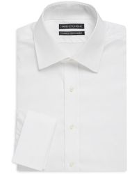 Saks Fifth Avenue Cotton Classic-fit Tuxedo Dress Shirt in White for Men Mens Clothing Shirts Formal shirts 