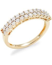 Effy - 14K Goldplated Sterling & 0.10 Tcw Diamond Ring - Lyst