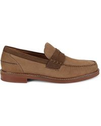 Cole Haan - Pinch Prep Leather & Suede Penny Loafers - Lyst