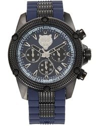 Philipp Plein - Hurricane Blacktone Stainless Steel & Silicone-Strap Chronograph Watch/44Mm - Lyst