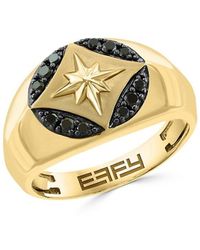 Effy - 14k Yellow Gold & 0.25 Tcw Black Diamond Ring - Lyst