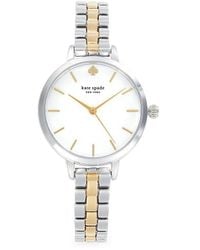 Kate Spade 30mm Two-tone Stainless Steel Bracelet Watch - White
