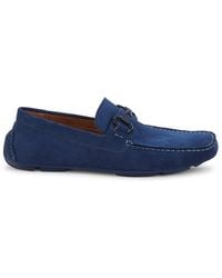 Kenneth Cole Reaction Suede Bit Loafers - Blue