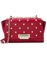 women's flower applique purse