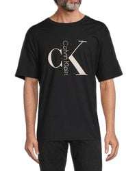 Calvin Klein Logo Crewneck Graphic Tee - Black