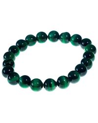 jean claude - Green Tiger Eye Beaded Bracelet - Lyst