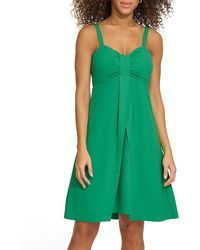 Kensie - Solid A-Line Minidress - Lyst