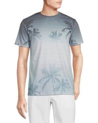Ocean Current - Cristian Ombre Palm Print Tee - Lyst