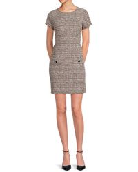 Bebe - Tweed Mini Dress - Lyst