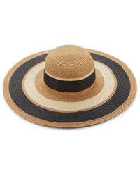 San Diego Hat - Las Palmas Striped Straw Floppy Hat - Lyst