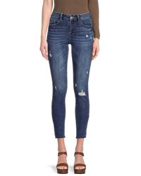 Etienne Marcel - Distressed High Rise Skinny Ankle Jeans - Lyst