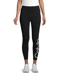 Calvin Klein Logo Pull-on Leggings - Black
