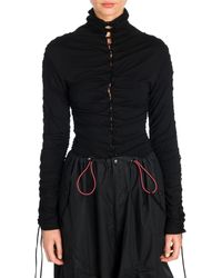 Unravel Project Stretch Lace-up Bodysuit - Black