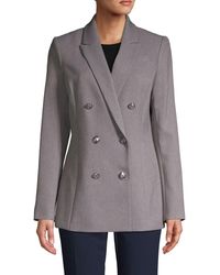 calvin klein satin stripe roll cuff long open front jacket