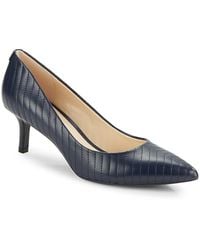 Karl Lagerfeld - Rosette Leather Point Toe Pumps - Lyst