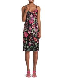 Guess - Floral Embroidered Sheath Dress - Lyst