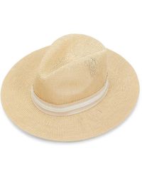 Vince Camuto - Leather Panama Hat - Lyst