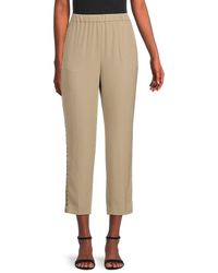Womens Clothing Trousers Les Copains Cotton Trouser in Sand Slacks and Chinos Skinny trousers Natural 