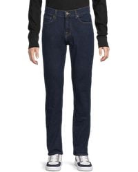 7 For All Mankind - Slimmy Dark Wash Slim Straight Jeans - Lyst