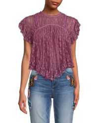 Free People - Lucea Lace Top - Lyst
