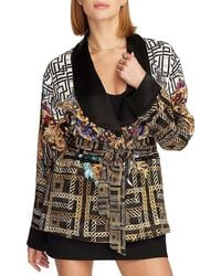 Robert Graham - Yvonne Geometric-Print Belted Jacket - Lyst