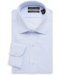 Mens Clothing Shirts Formal shirts Saks Fifth Avenue Synthetic Trim-fit Dress Shirt in White for Men 
