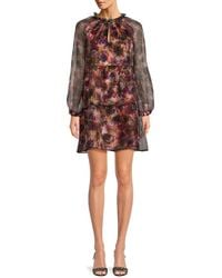 Marie Oliver - Milan Floral Mini Tiered Dress - Lyst