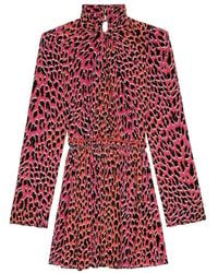 Zadig & Voltaire - Ryde Leopard-Print Silk Minidress - Lyst