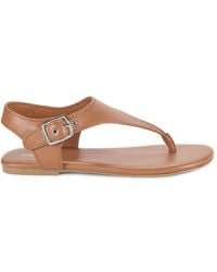 Calvin Klein - Moraca Metallic Thong Sandals - Lyst