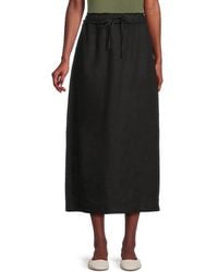 Saks Fifth Avenue - 100% Linen Drawstring Maxi Skirt - Lyst