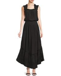 Ramy Brook - Baylor Pleated Blouson Maxi Dress - Lyst