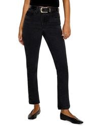 GOOD AMERICAN - Soft Tech Good Legs Mid-Rise Straight-Leg Jeans - Lyst
