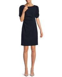 DKNY - Ruched Puff Sleeve Minidress - Lyst