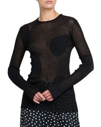 Stella McCartney - Polka-Dot Wool-Blend Top - Lyst