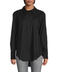 7 For All Mankind - Solid Long Sleeve Shirt - Lyst