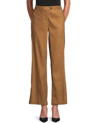Calvin Klein - Flat Front Linen Blend Pants - Lyst