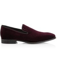 Saks Fifth Avenue - Collection Dotted Velvet Loafers - Lyst