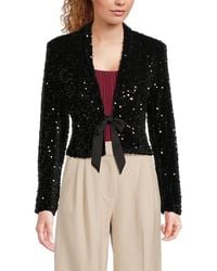 Nanette Lepore - Sequin-Embellished Front-Tie Jacket - Lyst
